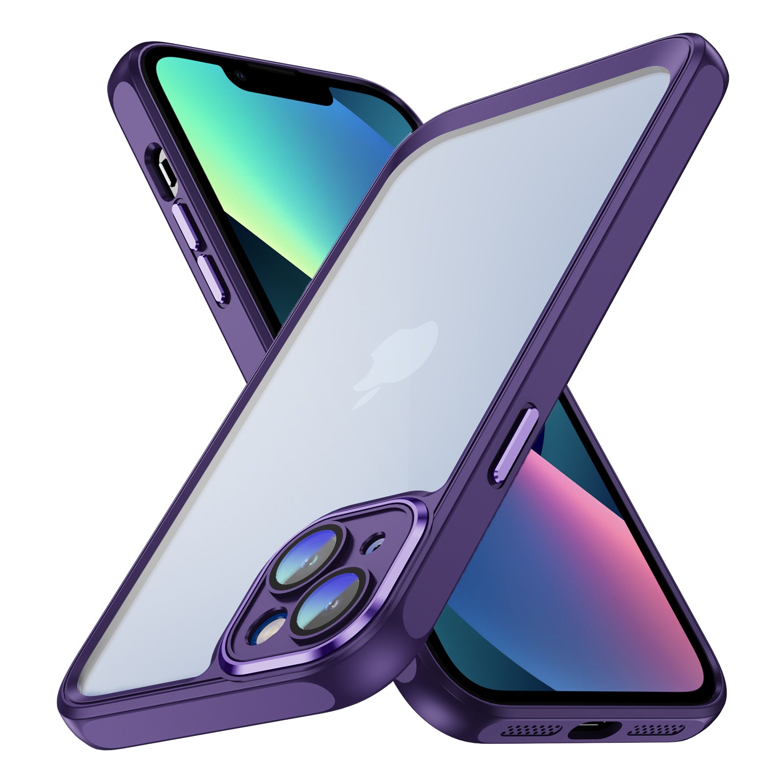 For iPhone 13 Dropproof Phone Case Acrylic+TPU Clear Cover with Camera Lens Protector For iPhone 13 Dropproof Phone Case Acrylic+TPU Clear Cover with Camera Lens Protector